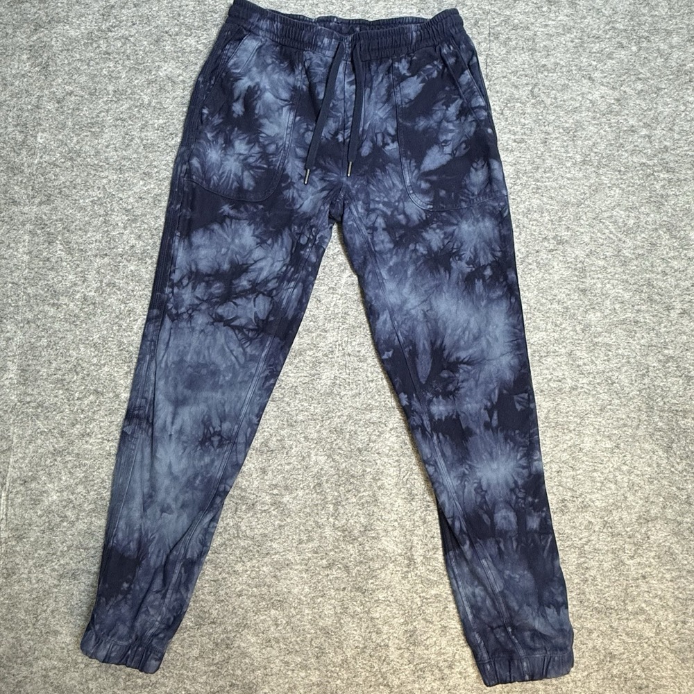 Athleta Farallon Jogger Women S Tie Dye Cotton Blue Pattern 988048-01